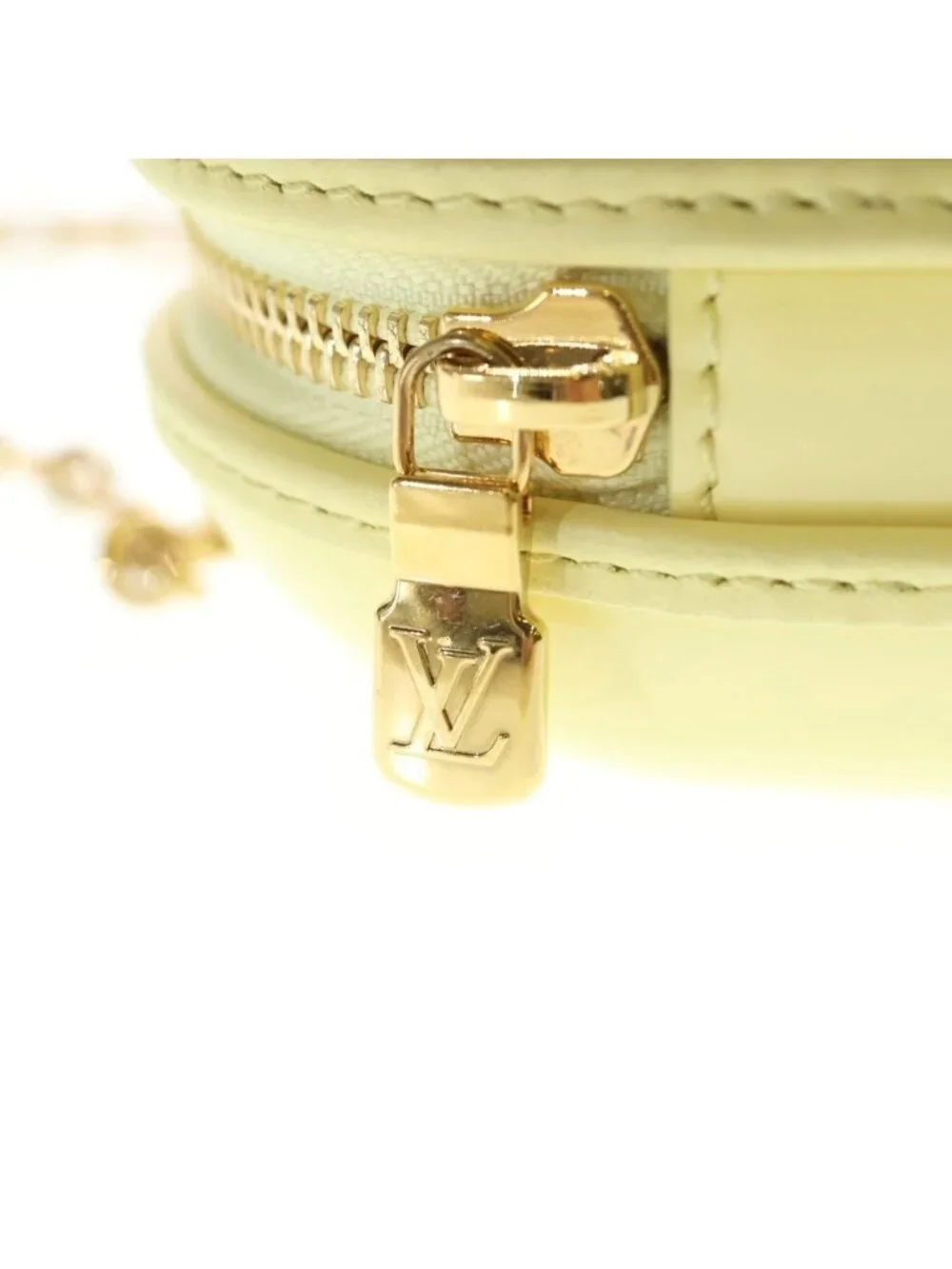 Louis Vuitton Vernis Keep My LV Heart Chain Mini Bag Yellow Gold